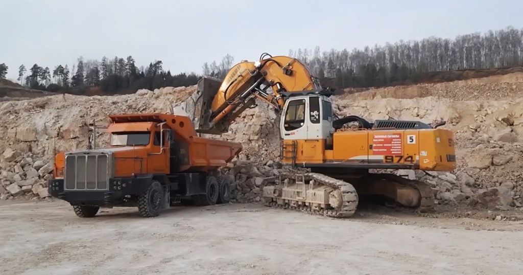 Показательная работа внедорожного самосвала ТОНАР-45251 